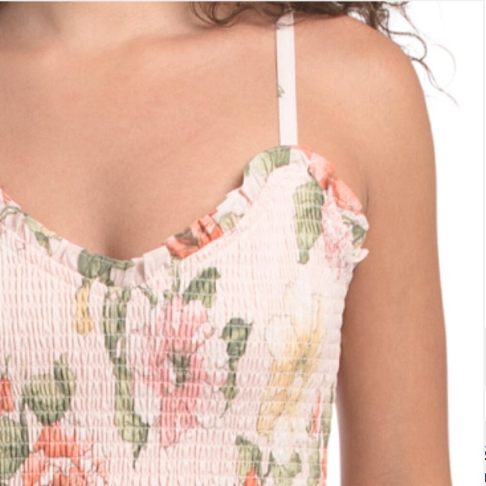 NICOLE MILLER NEW YORK Smocked Floral Maxi Dress - Picture 3 of 5